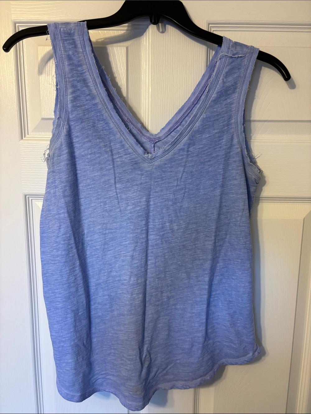 a.n.a Washed V-Neck Sleeveless Tank in Light Blue